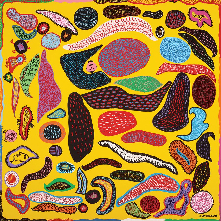 Pound of Repose, 2014. Acrylic on canvas, 194×194cm. Credit: Collection of the artist, courtesy of Ota Fine Arts, Victoria Miro, and David Zwirner © Yayoi Kusama